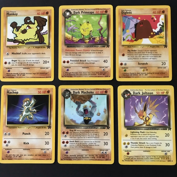 Pokemon Cards Vintage Team Rocket Set